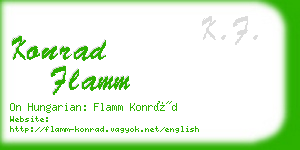 konrad flamm business card